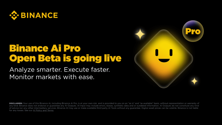 Binance Rolls Out AI Pro Beta for AI-Powered Trading