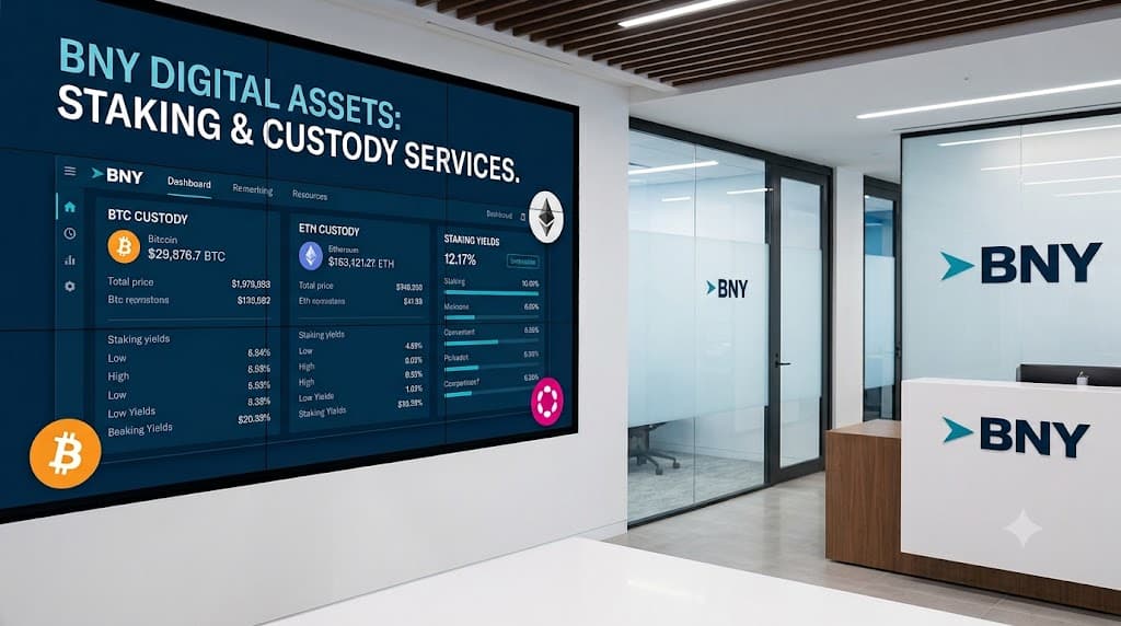 بنك نيويورك يطلق خدمة تجميد العملات الرقمية للمؤسسات بالشراكة مع Galaxy