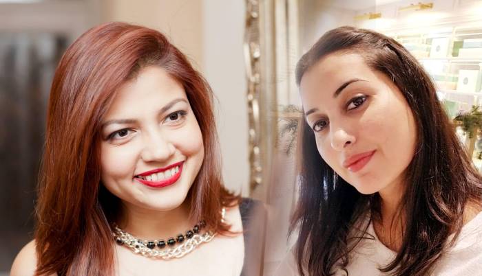 Left to right - Reshmeen Hooda Co-Chairperson IBC Group Nazima Khan Founder Artifi Gallery