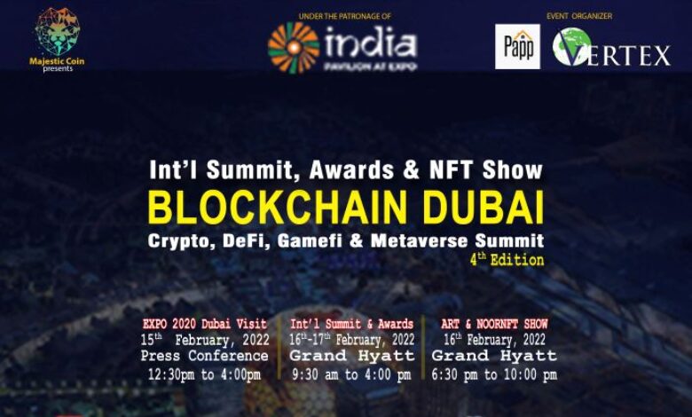 UAE Blockchain and Noor NFT show to launch in February 2022
