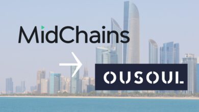 MidChains rebrands to Ousoul with Abu Dhabi skyline in the background