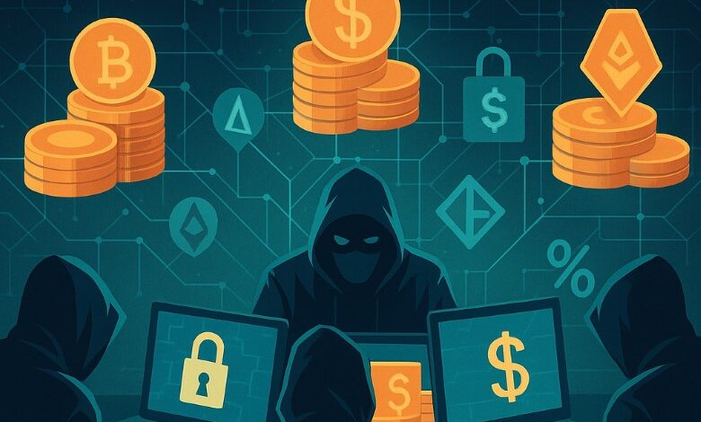 Hackers stealing crypto assets. TRM Labs report highlights Bybit hack by Lazarus Group and Nobitex hack by Israel-linked Predatory Sparrow.