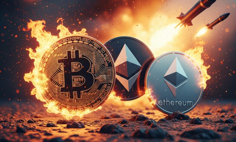 العملات الرقمية تتراجع وسط التصعيد العسكري بين إسرائيل وإيران
