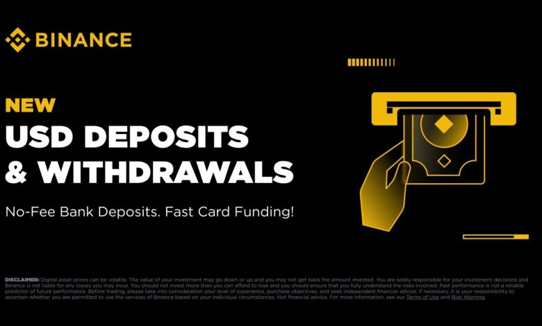 USD deposits and withdrawals Bpay Binance crypto news blockchain news crypto exchange