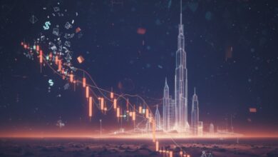 Crypto Flash Crash with Dubai in the background