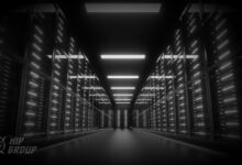 Illustration of a high-performance Bitcoin mining data center representing NIP Group’s global computing expansion.