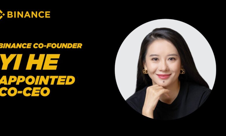 بينانس تعلن تعيين Yi He في منصب الرئيسة التنفيذية المشاركة