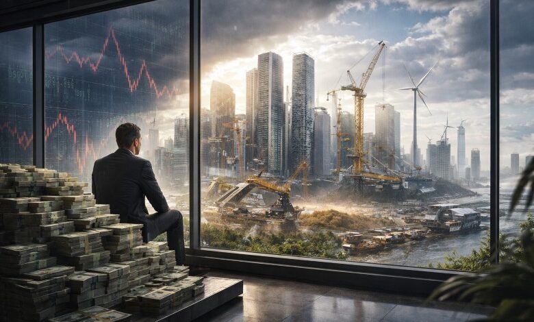 Fear Economy, illustration Economic crossroads in a changing world