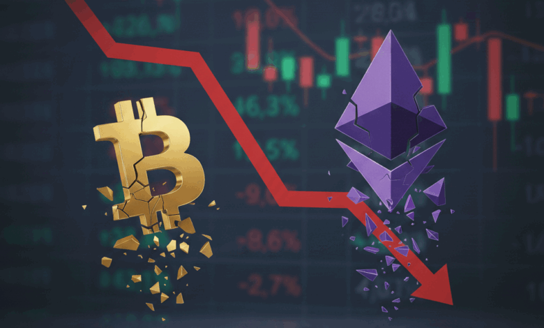 Bitcoin and Ethereum prices fall