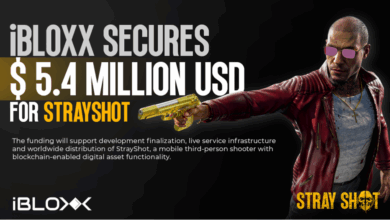 iBLOXX Studios raises $5.4M to launch StrayShot, a mobile third-person shooter with blockchain-based player-owned assets.