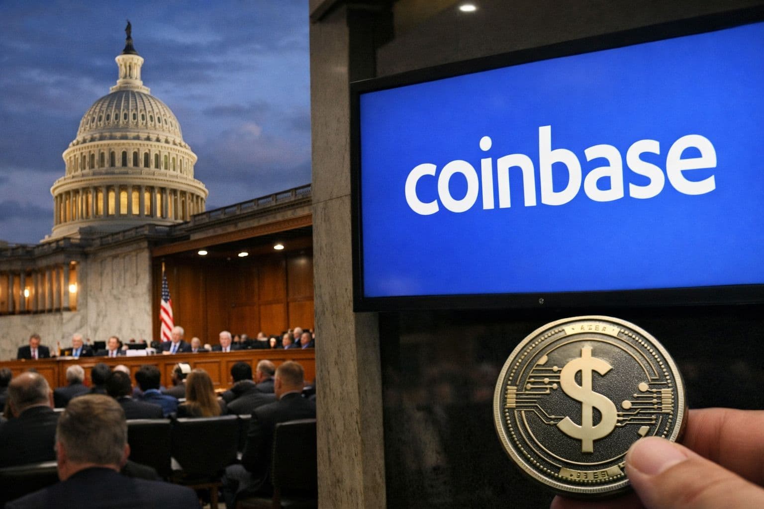 Coinbase Again Opposes Revised Clarity Act Over Stablecoin Yield
