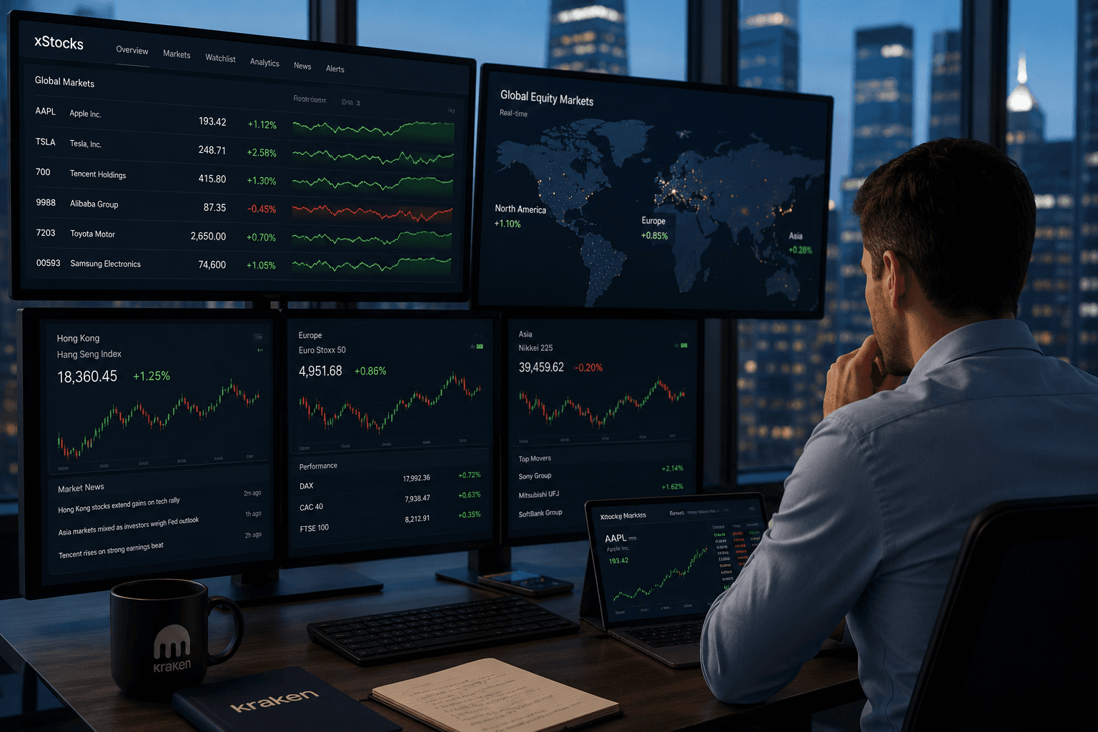 Kraken Expands Tokenized Stocks Beyond U.S. Markets Through GTN Partnership